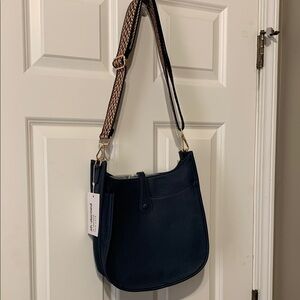 ah-dorned Blue Shoulder Bag